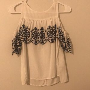 a cute white off the shoulder top!